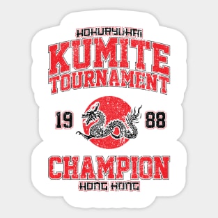 Kumite Tournament 1988 Champion Sticker